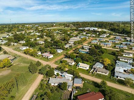 Vista aérea de Quebracho - Departamento de Paysandú - URUGUAY. Foto No. 81245