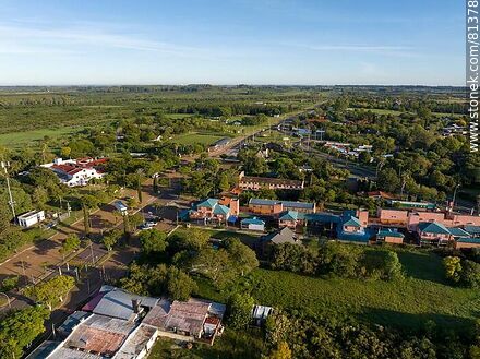 Aerial view of Termas del Daymán. Hotels and cabins - Department of Salto - URUGUAY. Photo #81378