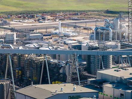 Aerial view of the pulp mill - Durazno - URUGUAY. Photo #81397