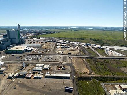 Aerial view of the pulp mill - Durazno - URUGUAY. Photo #81383