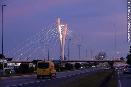 Bridge of the Americas at dusk - Department of Canelones - URUGUAY. Photo #81801