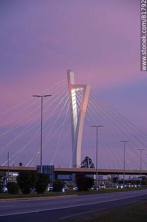 Bridge of the Americas at dusk - Department of Canelones - URUGUAY. Photo #81792