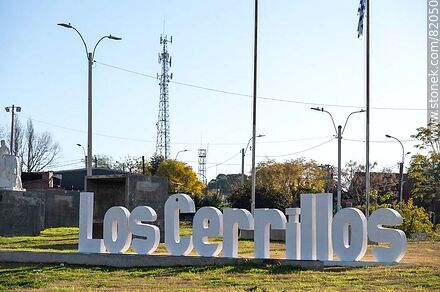 Letrero de Los Cerrillos - Departamento de Canelones - URUGUAY. Foto No. 82050