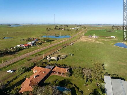 Aerial view of Caraguatá. Route 6 to the south - Tacuarembo - URUGUAY. Photo #82650
