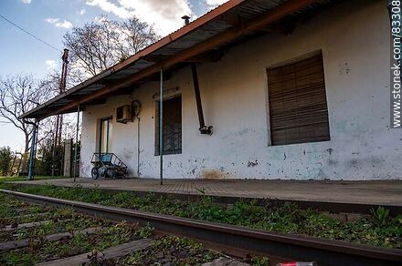 Estación de trenes de Piedras Coloradas - Departamento de Paysandú - URUGUAY. Foto No. 83308