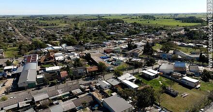 Vista aérea de Young - Departamento de Río Negro - URUGUAY. Foto No. 83393