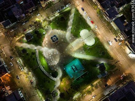 Aerial view of Artigas Square - Artigas - URUGUAY. Photo #83616
