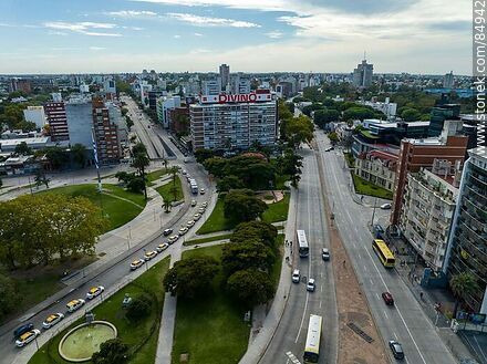 Aerial view of avenues 8 de Octubre and Avenida Italia to the east - Department of Montevideo - URUGUAY. Photo #84942