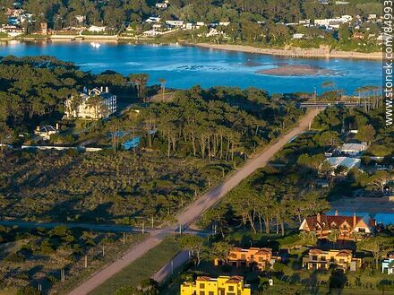 Aerial view of Miguel Angel Avenue and the Maldonado Stream - Punta del Este and its near resorts - URUGUAY. Photo #84993