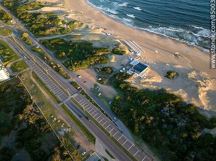 Aerial view of the promenade and Brava beach at Parada 30 - Punta del Este and its near resorts - URUGUAY. Photo #85003
