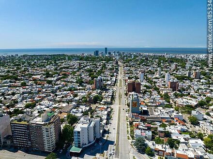 Aerial view of Luis Alberto de Herrera Ave. - Department of Montevideo - URUGUAY. Photo #85334