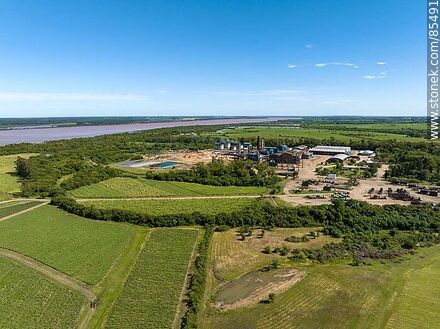 Aerial view of ALUR and CALNU fields and plants - Artigas - URUGUAY. Photo #85491