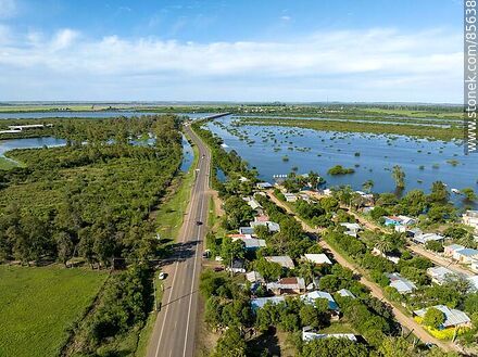 Aerial view of Route 3 looking north to the Cuareim River - Artigas - URUGUAY. Photo #85638