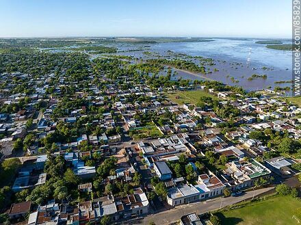 Aerial view of the city of Paysandú - Department of Paysandú - URUGUAY. Photo #85829