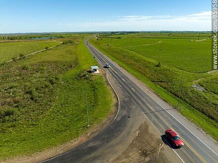Aerial view of Route 30 leading to Route 3 to the south. - Artigas - URUGUAY. Photo #85958