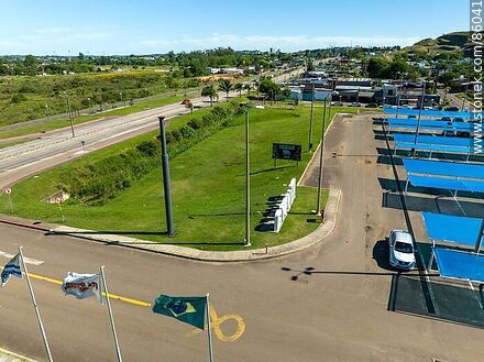 Aerial view of Macromercado's parking lot - Department of Rivera - URUGUAY. Photo #86041