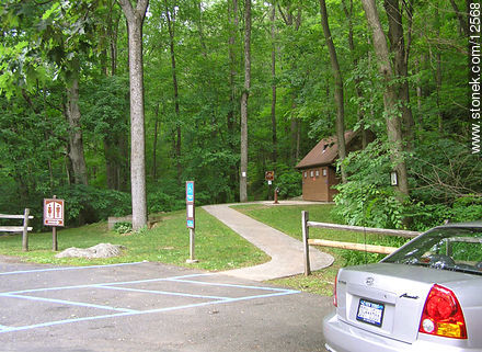 Parking at Stephens State Park. - State ofNew Jersey - USA-CANADA. Photo #12568