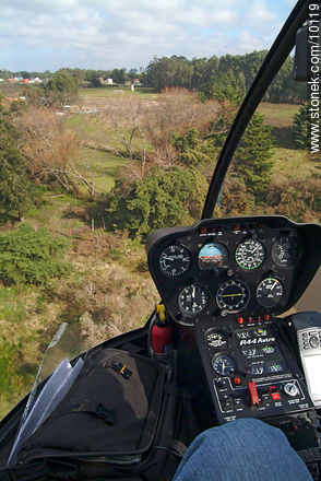 Control and command panel of an helicopter -  - MORE IMAGES. Photo #10119