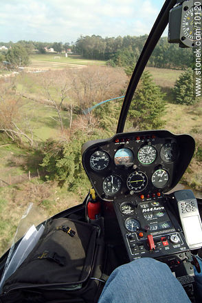 Control and command panel of an helicopter -  - MORE IMAGES. Photo #10120