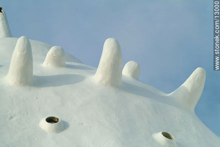 Detalle de cúpula en Casapueblo - Punta del Este y balnearios cercanos - URUGUAY. Foto No. 13000