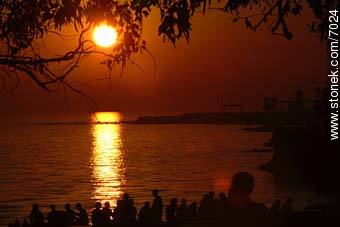 Sunset at Ramirez beach - Department of Montevideo - URUGUAY. Photo #7024