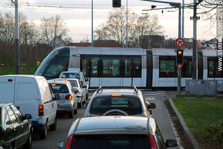 Tram in Strasbourg - Region of Alsace - FRANCE. Photo #29015