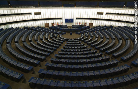 Sala de sesiones del Parlamento Europeo - Región de Alsacia - FRANCIA. Foto No. 29059