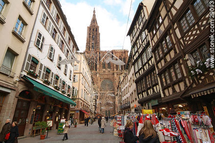 Rue Merciere. Catedral de Estrasburgo - Región de Alsacia - FRANCIA. Foto No. 29093