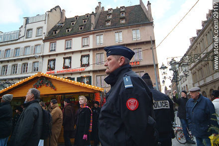 Serious policeman - Region of Alsace - FRANCE. Photo #29117