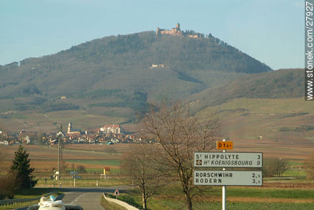 Road D1b to St. Hippolyte,  Haut-Koenigsbourg, Rorschwihr and Rodern - Region of Alsace - FRANCE. Photo #27927