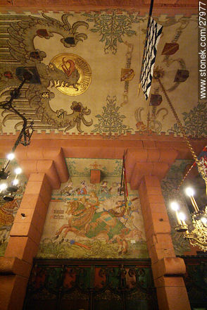 Details of the walls and the ceiling - Region of Alsace - FRANCE. Photo #27977