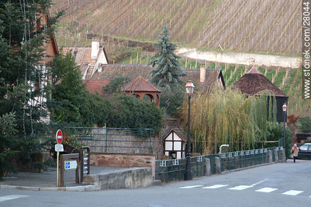 Riquewihr.  Pueblo vitivinícola en Alsacia. Los viñedos de fondo. - Región de Alsacia - FRANCIA. Foto No. 28044