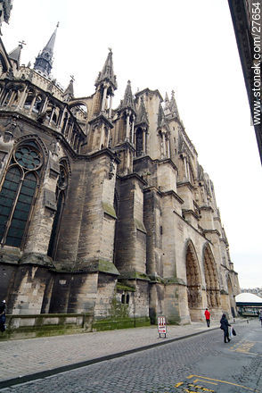 Lateral de la Catedral de Reims -  - FRANCIA. Foto No. 27654