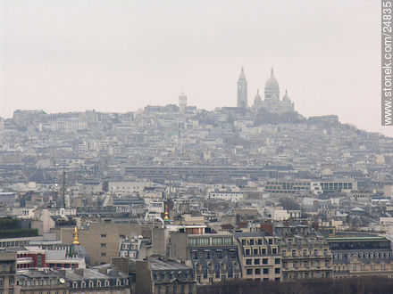 Vista desde la tour Eiffel. Sacre Coeur. - París - FRANCIA. Foto No. 24835