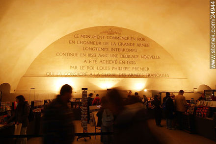 Tienda dentro del Arc du Triomphe.  - París - FRANCIA. Foto No. 24944