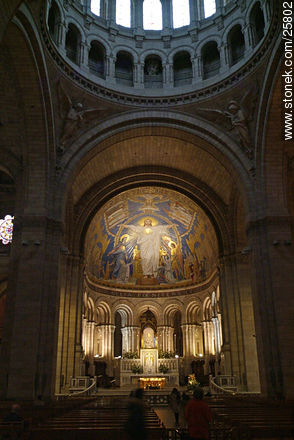 Interior de la Basílica del Sagrado Corazón - París - FRANCIA. Foto No. 25802
