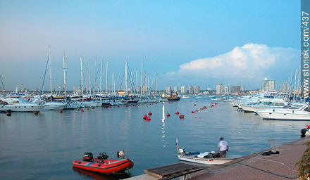 El puerto de Punta del Este al atardecer. - Punta del Este y balnearios cercanos - URUGUAY. Foto No. 437